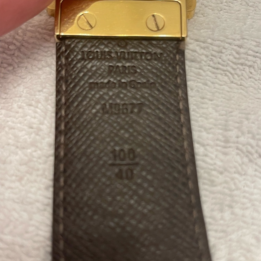 Louis Vuitton luxury Damier Santur Inventeur Men’s Belt - Picture 6 of 8